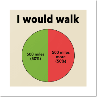 I Would Walk - song pie chart Posters and Art